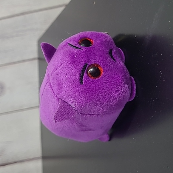 2017 Teeny Tys Beanie Baby Mini Devil Halloween Purple Plush Stuffed Animal Toy - Picture 9 of 14